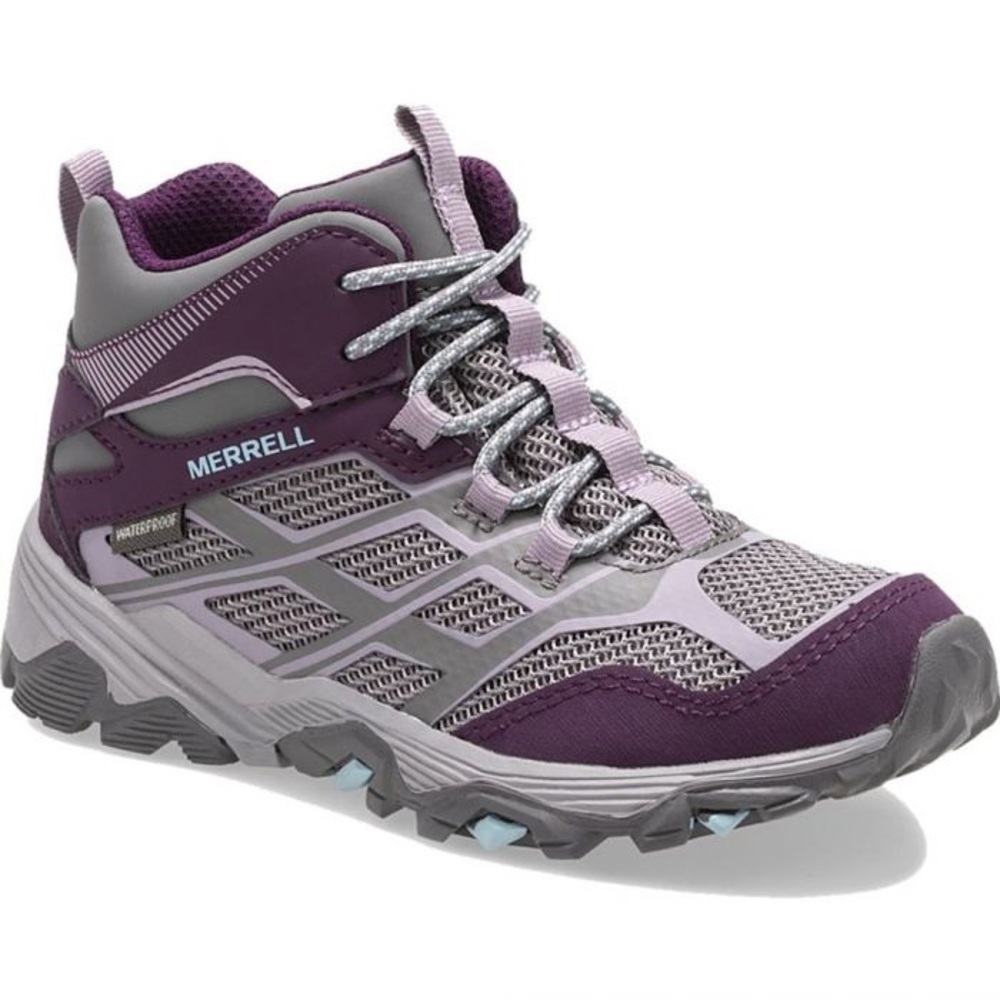 Big Kid's Merrell Moab FST Mid Waterproof Charcoal / Nirvana 3